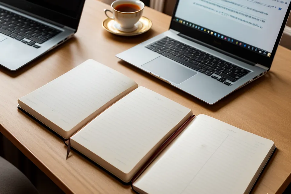 Libreta abierta con notas sobre el ritmo de habla, parte de un hábito semanal de desarrollo profesional para ganar confianza vocal